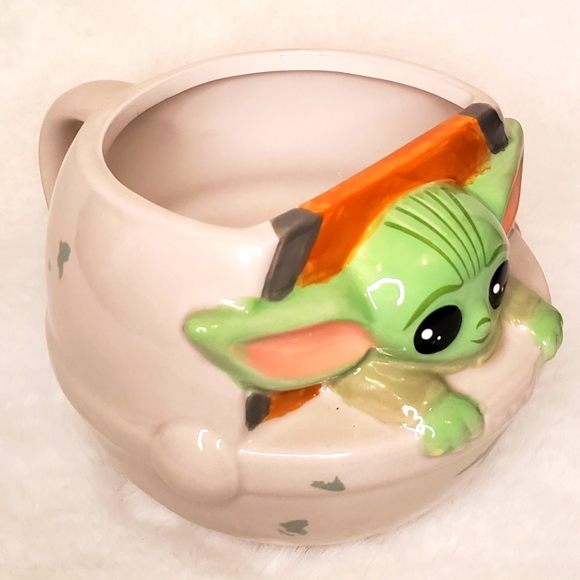 Disney | Dining | Star Wars The Mandalorian Baby Yoda Ceramic 3 D Mug ...